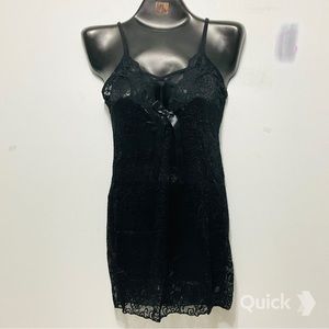 O.S. - NWT 2 pcs Black Lace Babydoll Set